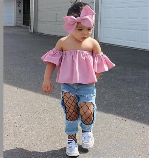 Infant girl distressed jeans sale