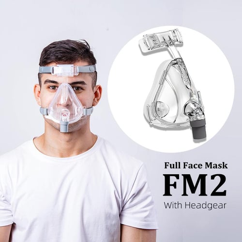 BMC FM2 Full Face Mask CPAP Auto CPAP BiPAP Mask Wish Headgear for