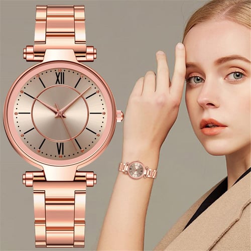 Casual quartz stainless steel band marble strap watch analog wrist watch shop
