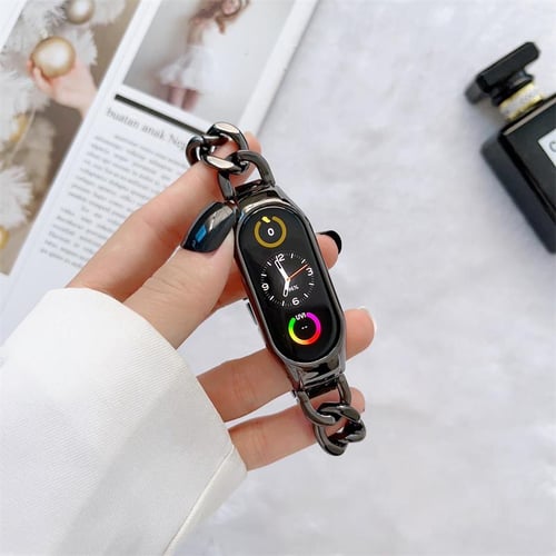 Luxury Strap For Xiaomi Mi Band 7 6 5 4 3 Stainless Steel Wrist