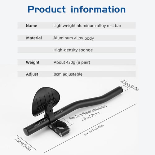 Bicycle Rest Handlebars Adjustable Bicycle Triathlon Handlebars