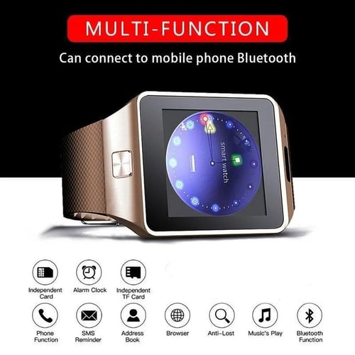 Bluetooth smart watch for apple iphone android phone wrist wear support sync smart clock sim card deals