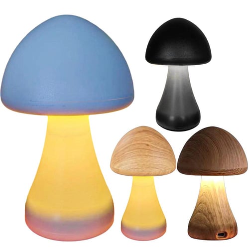Children's night light angtuo wooden mushroom lamp silicone shop led