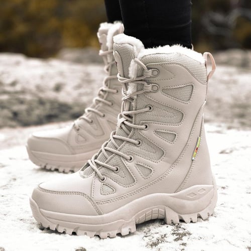 HOHO FAIR Chunky Heel Non slip High Quality Men Boots Winter Warm