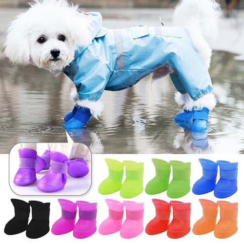 Pet Dog Rainshoes Waterproof Silicone Dog Shoes Anti skid Boots