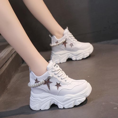 Shiny outlet platform sneakers
