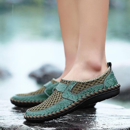 Honeycomb mesh casual beach shoes discount