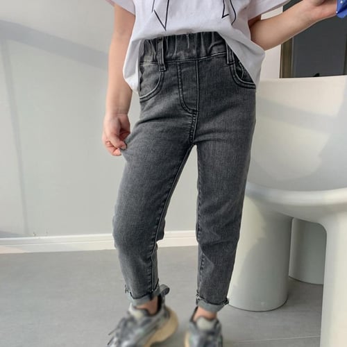 Autumn Spring Children s Skinny Jeans Toddler Girls Elastic Waist