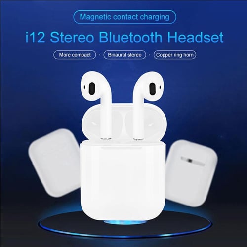 Original Bluetooth Earphones i12 TWS Bluetooth5.0 Touch Control