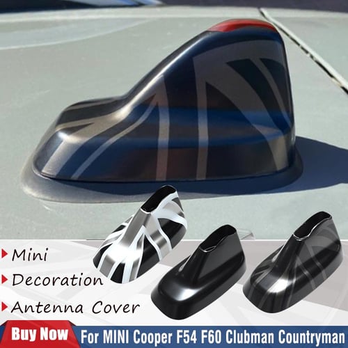 The Black Flag Car Exterior Trim Antenna Cover Sticker For MINI