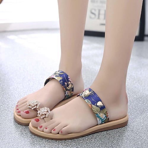 Jeweled slip deals on sandals