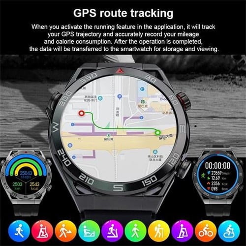 2023 New NFC ECG PPG Bluetooth Call Smartwatch GPS Tracker Motion