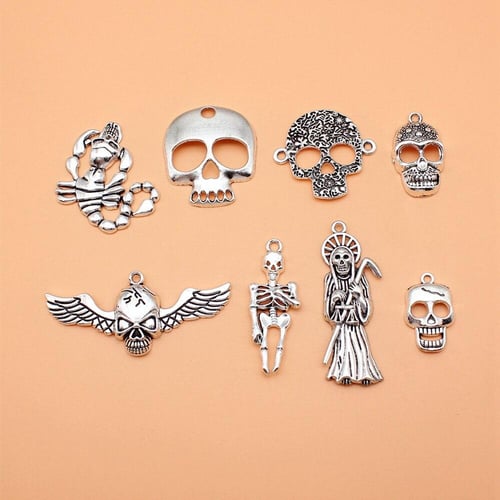 Skull charms deals for jewellery making