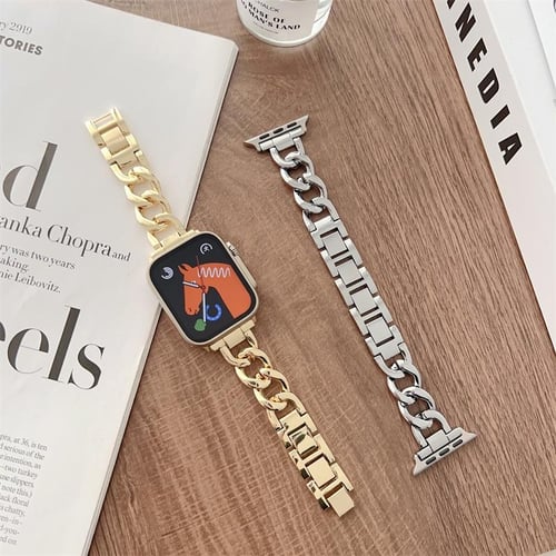 For iWatch Newest Lady Jean Chain Stainless Steel Band for Apple