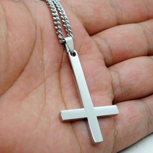 Upside down crucifix necklace discount