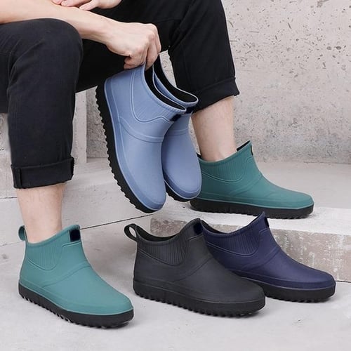 Men s Rubber Rain Boots Non slip Waterproof Shoes PVC Rain Boots