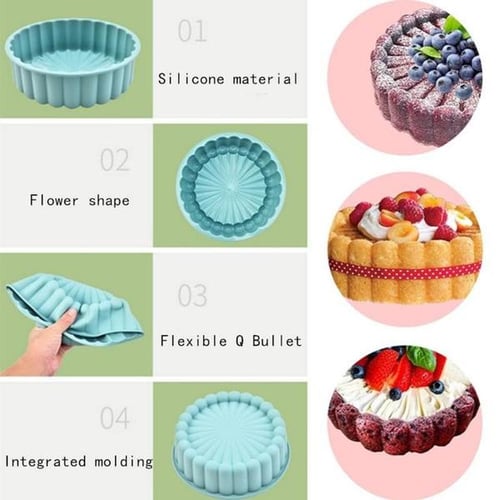 Silicone Round Pan Cakes Baking Pan Molds DIY Strawberry Shortcake