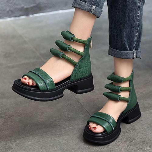 Thick sole platform sandals top