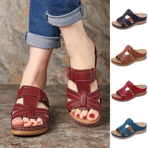 Women's summer open toe hook best sale loop sandals