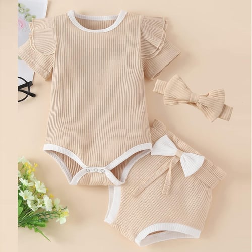Baby girl store short sleeve romper