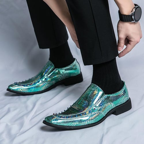 Black rivet dress online shoes