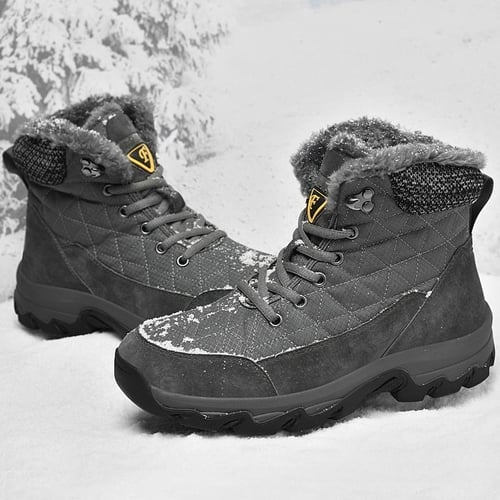 Plus Size Men Waterproof Outdoor Winter Boots Russian style Ankle