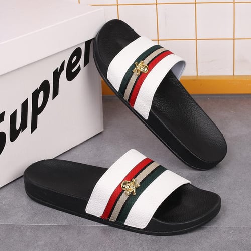 Men Women Slippers Summer Beach Slippers Couple Indoor Bathroom Slippers Black House Shoes Man Casual Flip Flops Lovers Platform Sandals buy Men