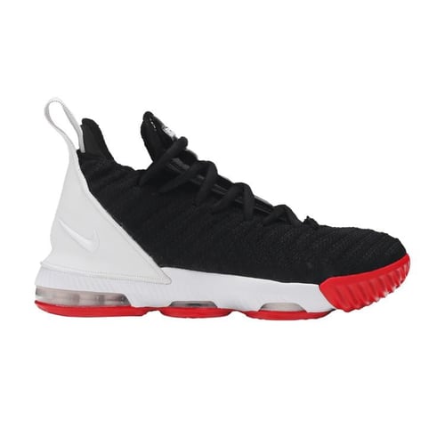 Nike LeBron 16 GS Bred Kids Sneakers Black White University Red