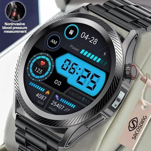 Men's digital watch with heart monitor outlet