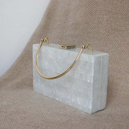 White best sale acrylic bag