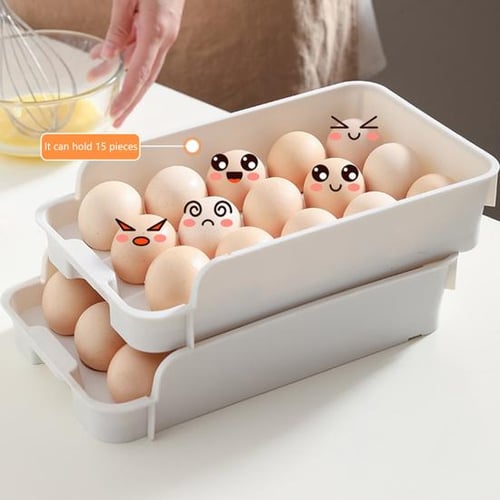 Egg Tray 15 Grids Storage Plastic Convenient Shatterproof Duck