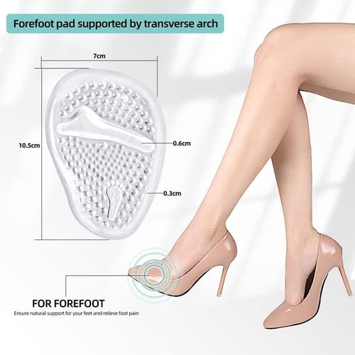 Silicone Forefoot Pads for Women High Heels Half Insoles Foot Pain