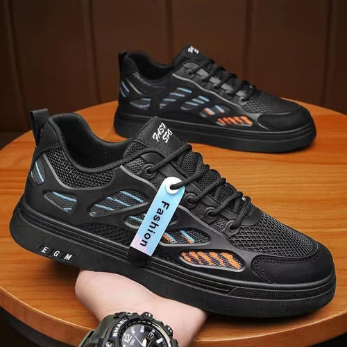 New Summer Mesh Breathable Men s Sports Shoes Flat Bottom Anti