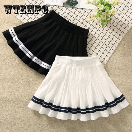 Girls Pleated Skirt Korean High Waist Skirt Spring Summer School