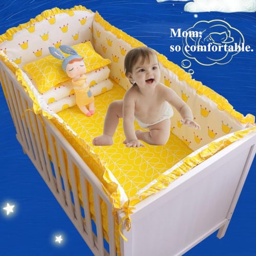 5pcs Baby Bedding Suit 4pcs Baby Crib Bumper 1pc Bed Sheet Set