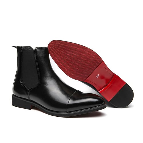 Mens chelsea boots red deals
