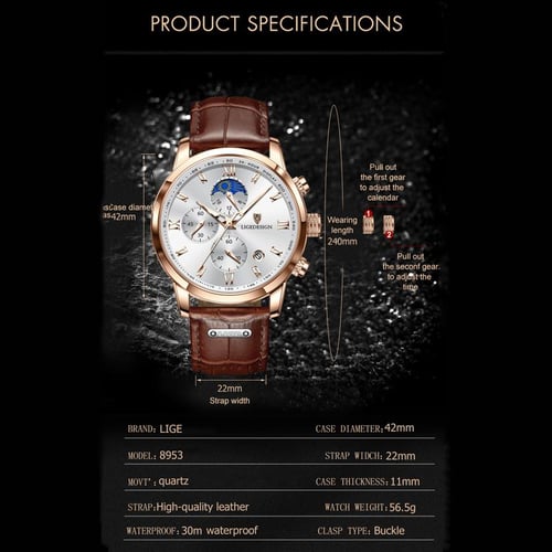 Lige watch sales band adjustment