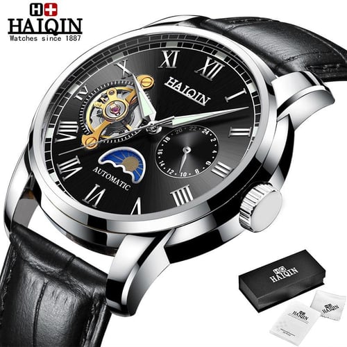 HAIQIN men s mechanical watches wristwatch mens watches luxury