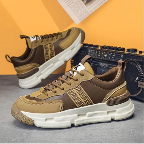 Men Designer Running Shoes Fashion Casual Microfiber Leather