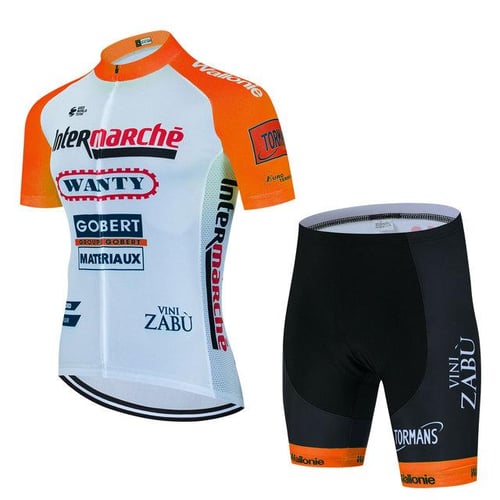 2023 Summer Fluorescent Green Cycling Jersey Set Mens Short Sleeve