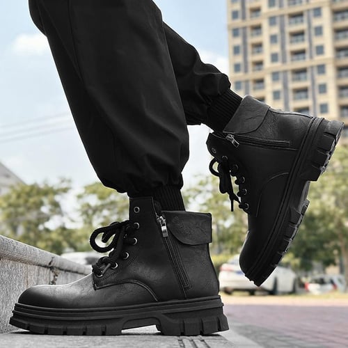 Mens chunky deals heel boots