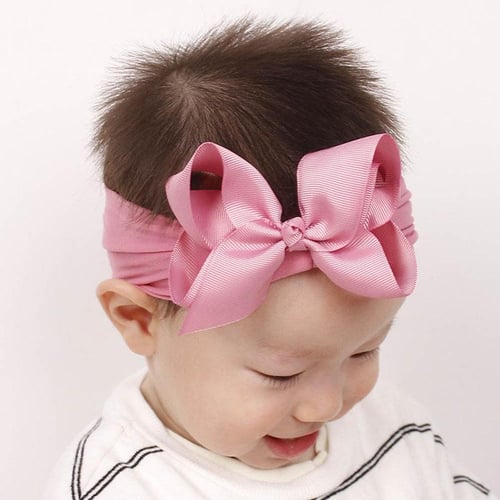 Soft Baby Headbands for Girls Big Bows kids Turban Children