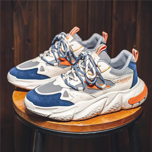 Men s Sports Shoes Thick Bottom Non slip Running Shoes All match