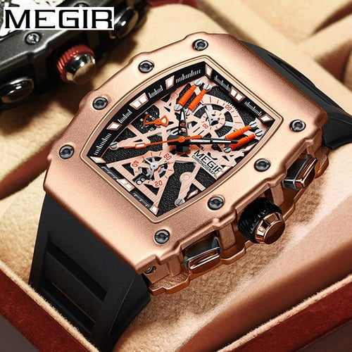 Explosions Meier megir watch men s barrel table square