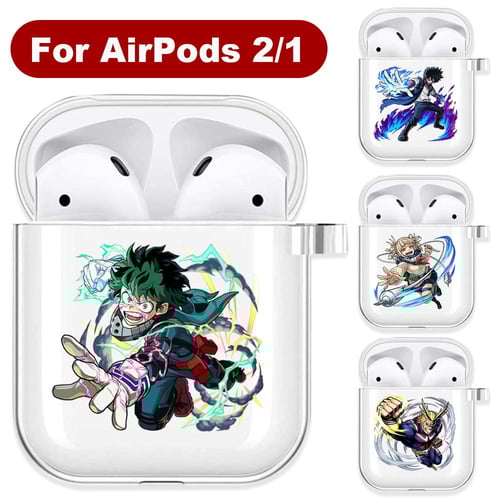 My Hero Academia Figures Transparent Case for Apple Airpods 1 2