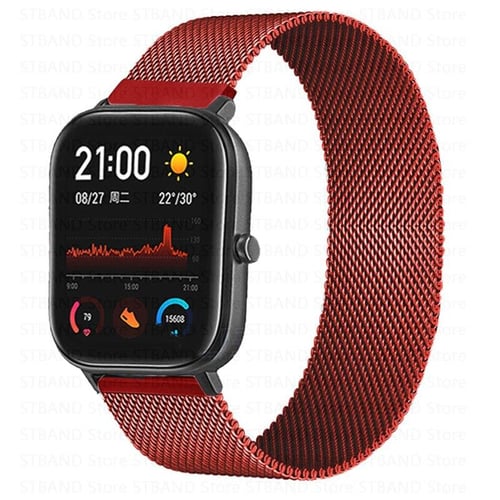 Magnetic loop for Xiaomi Amazfit gts 2 mini Bip Gtr 47mm 42mm GTR2 2e 20mm 22mm Samsung GALAXY S3 S2 watch strap Bracelet correa Amazfit bip strap