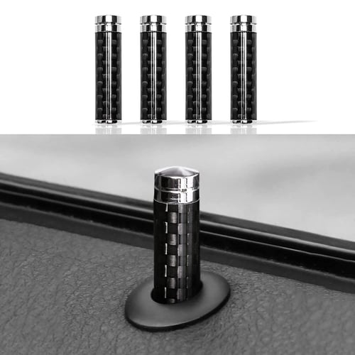 Carbon Fiber Door Lock Pin Stick Cap Bolt Cover For BMW E46 E39 E60 E90