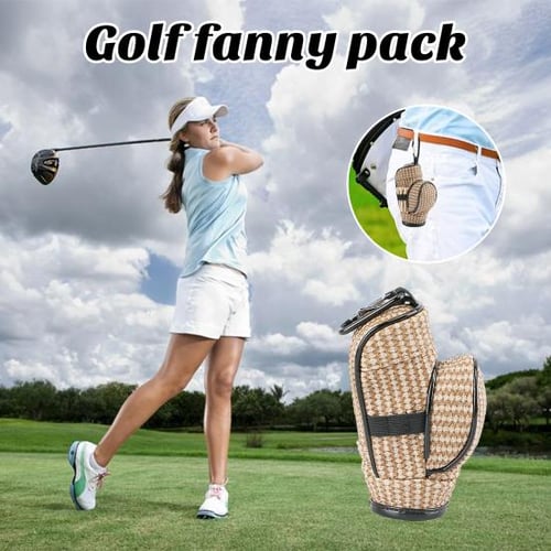 Mini Golf Ball Storage Bag Large Capacity Zipper Closure Dust