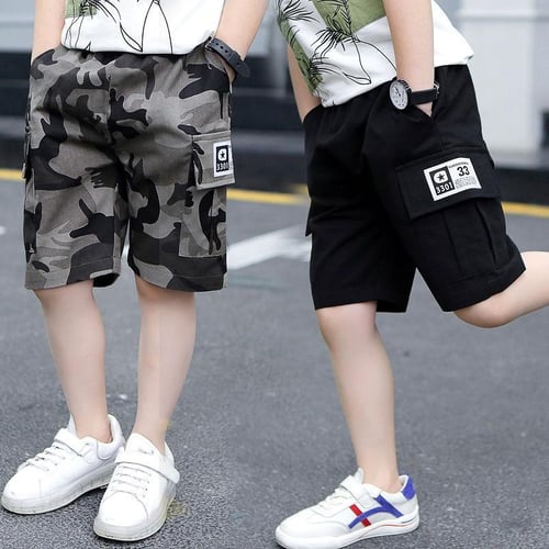 Boys Shorts for Summer Camouflage Loose Pants Teenage Trouser