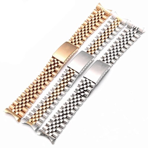 Curved End Metal Stainless Steel Strap For Rolex DATEJUST Luxury